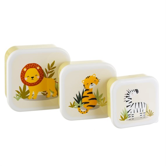 Savannah Safari Lunch Boxes - Set of 3